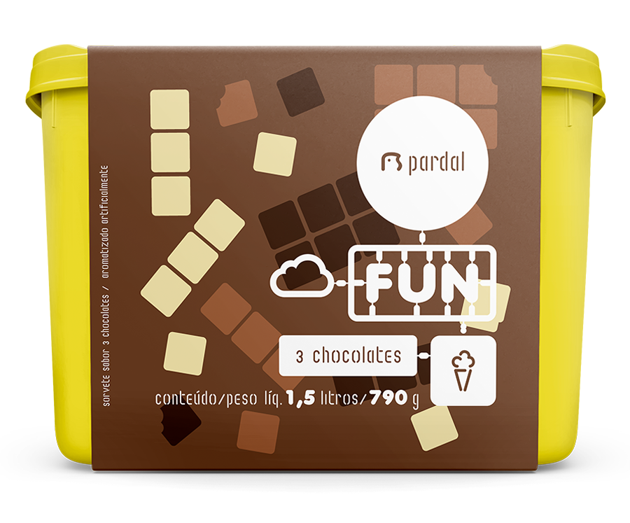 3 chocolates - Pardal Sorvetes